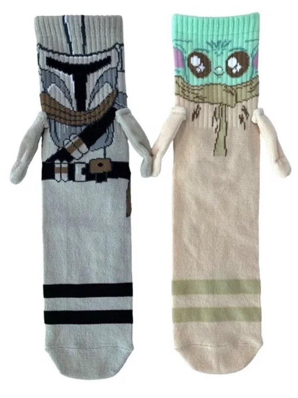 BNWT UNISEX STAR WARS THE MANDALORIAN GROGU MAGNETIC CREW SOCKS US SIZE 9-11